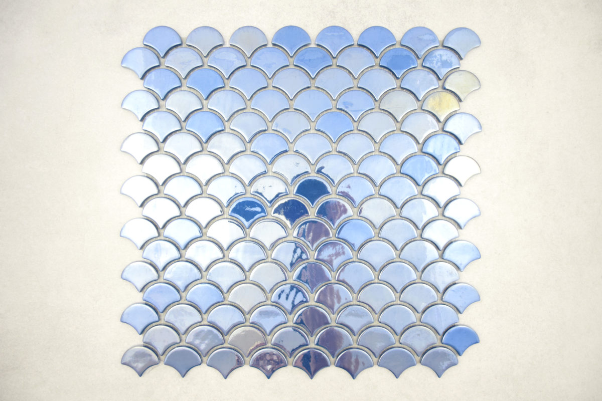 Gresite Escama Azul Brillo