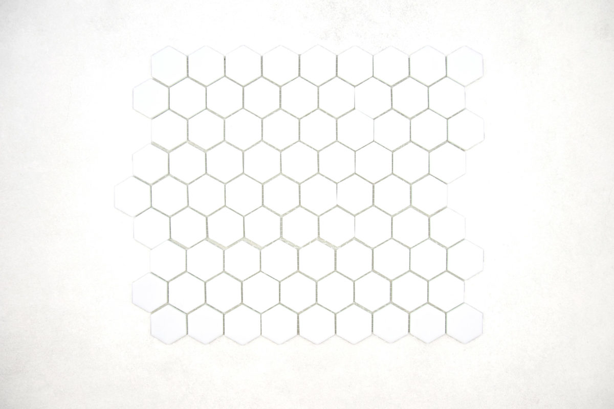 Gresite Hexagonal Blanco Mate