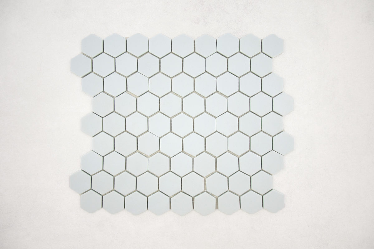 Gresite Hexagonal Azul Claro Mate