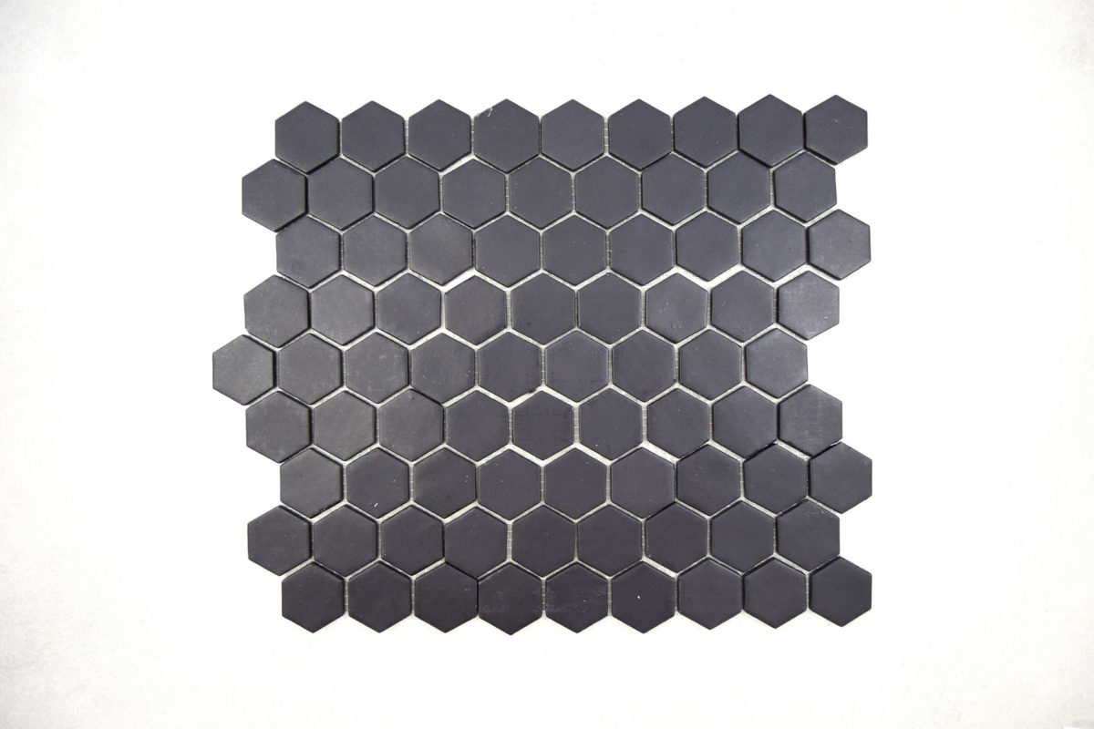 Gresite Hexagonal Negro Mate