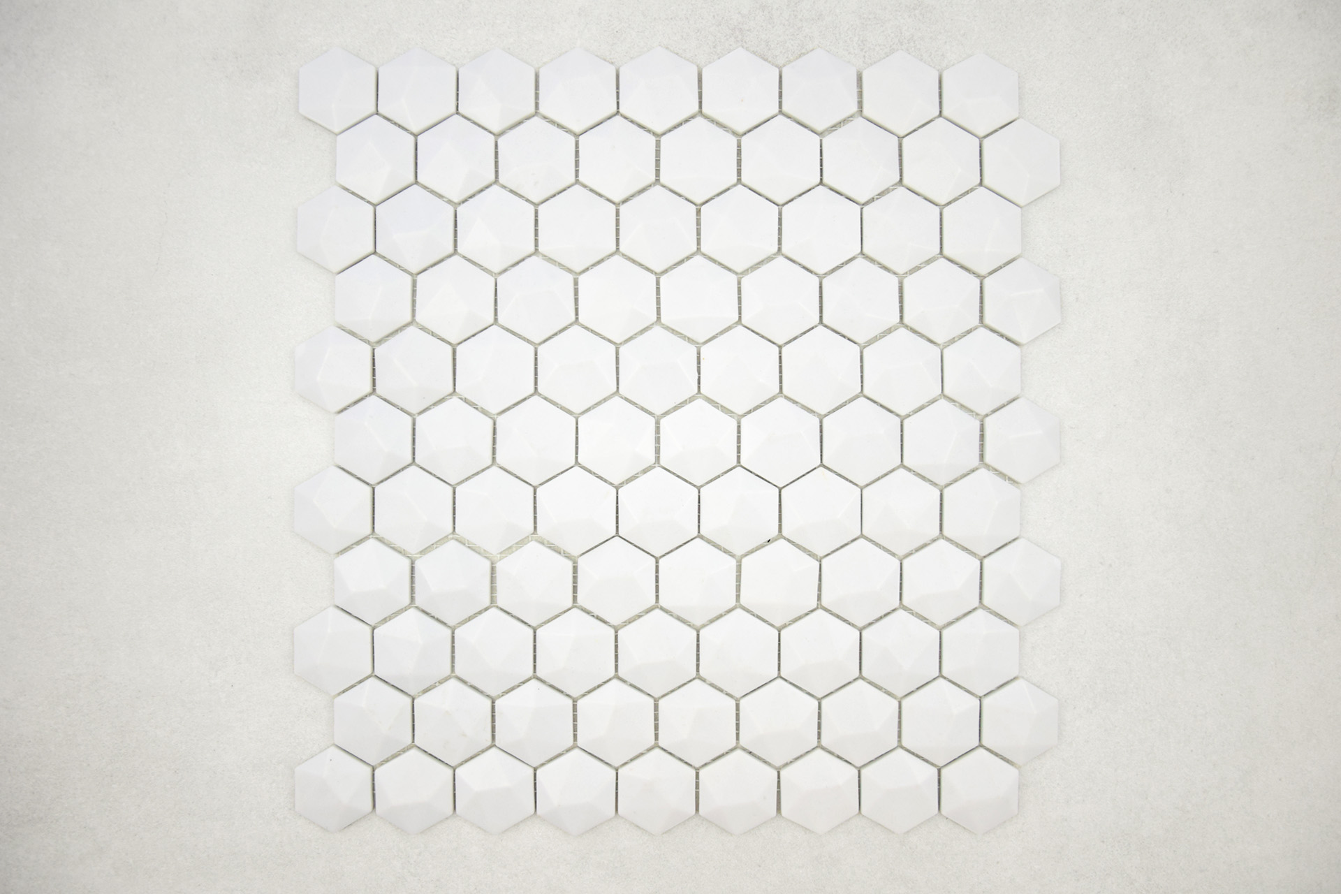 Gresite Hexagonal Gris Claro Mate Relieve