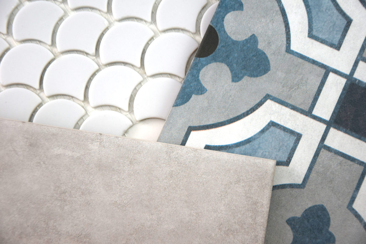 Azulejos grises hidráulicos