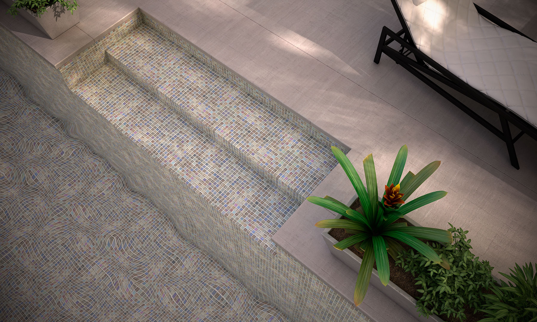 Gresite de colores para la piscina