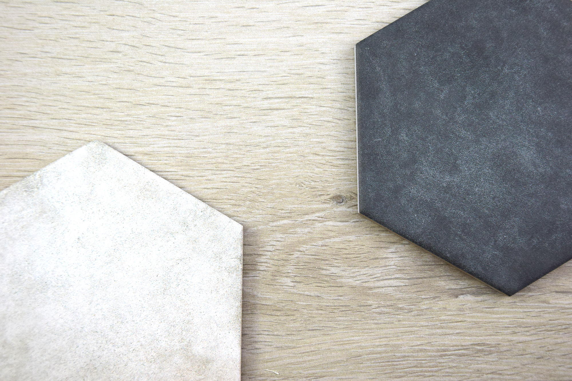 Hexágonos colores neutros