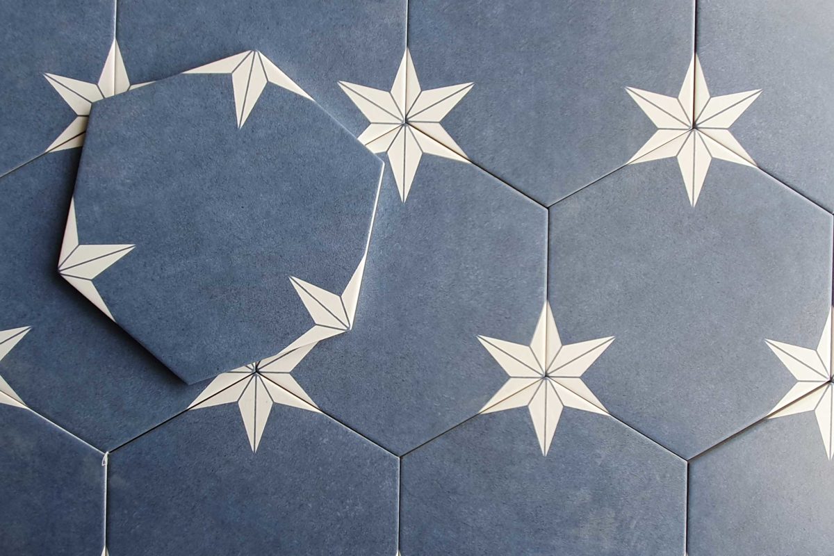 Azulejo Hidráulico Con Estrella