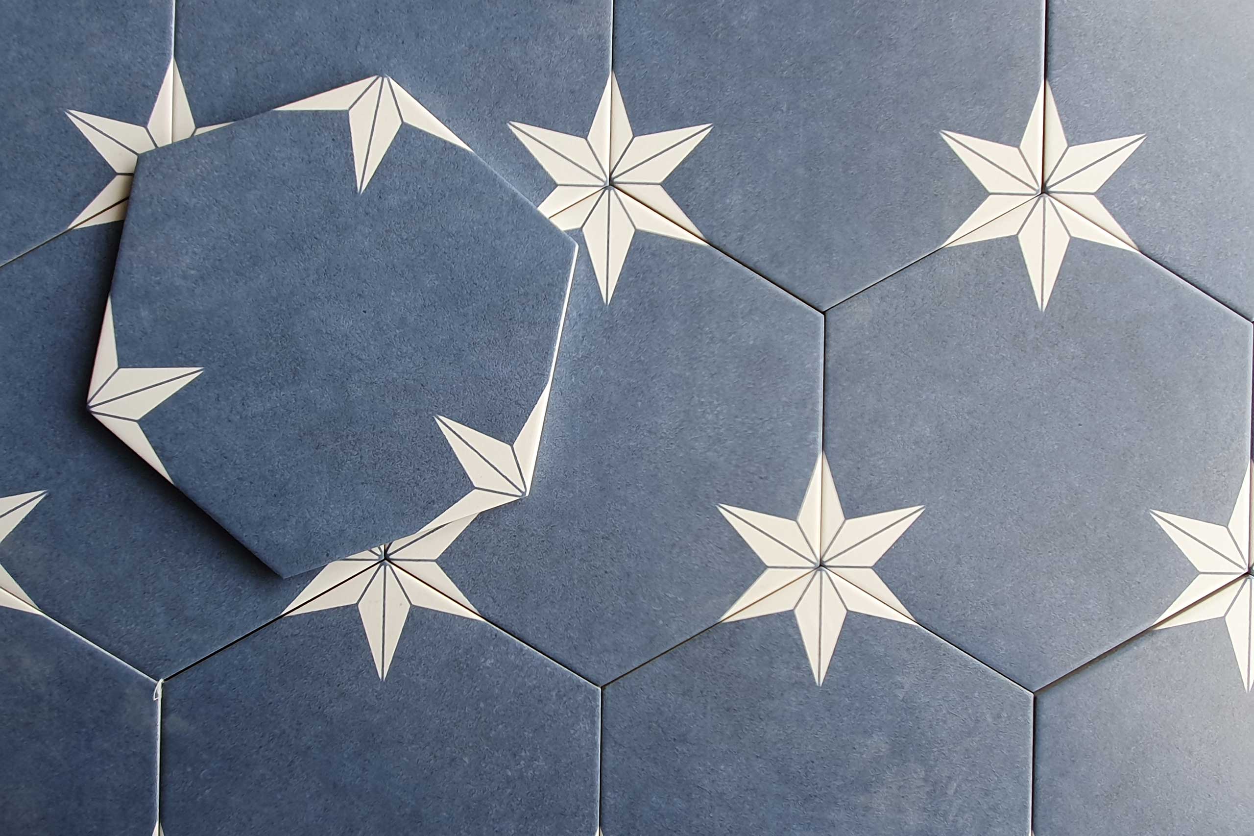 Azulejo Hidráulico Con Estrella