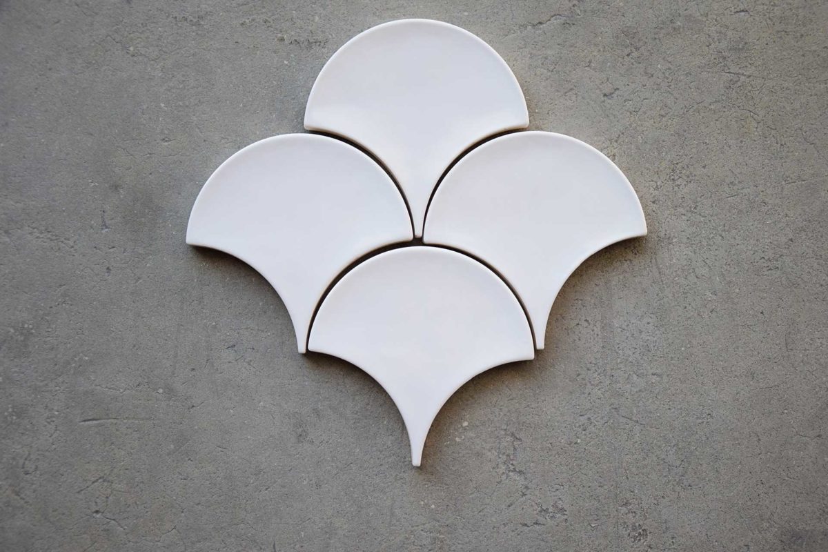 Azulejo Escama Blanco Brillo