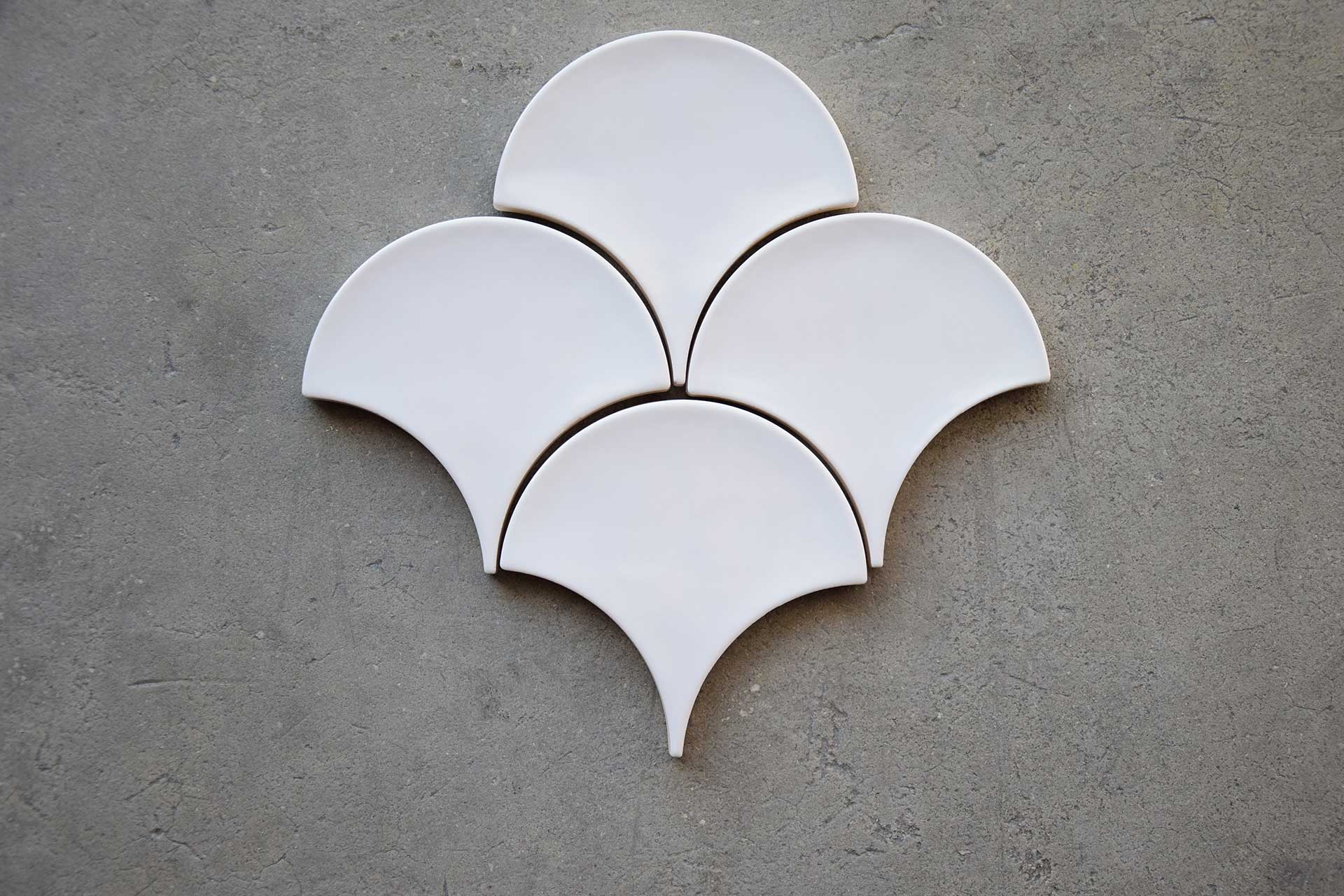 Azulejo Escama Blanco Brillo