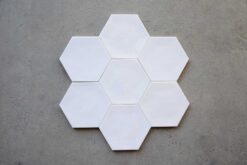 Azulejos Hexagonal Blanco Brillo