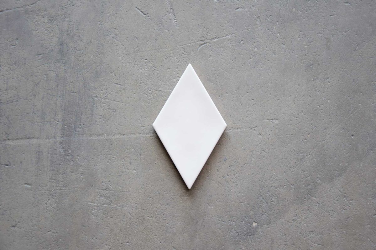 Azulejos Rombo Blanco Brillo