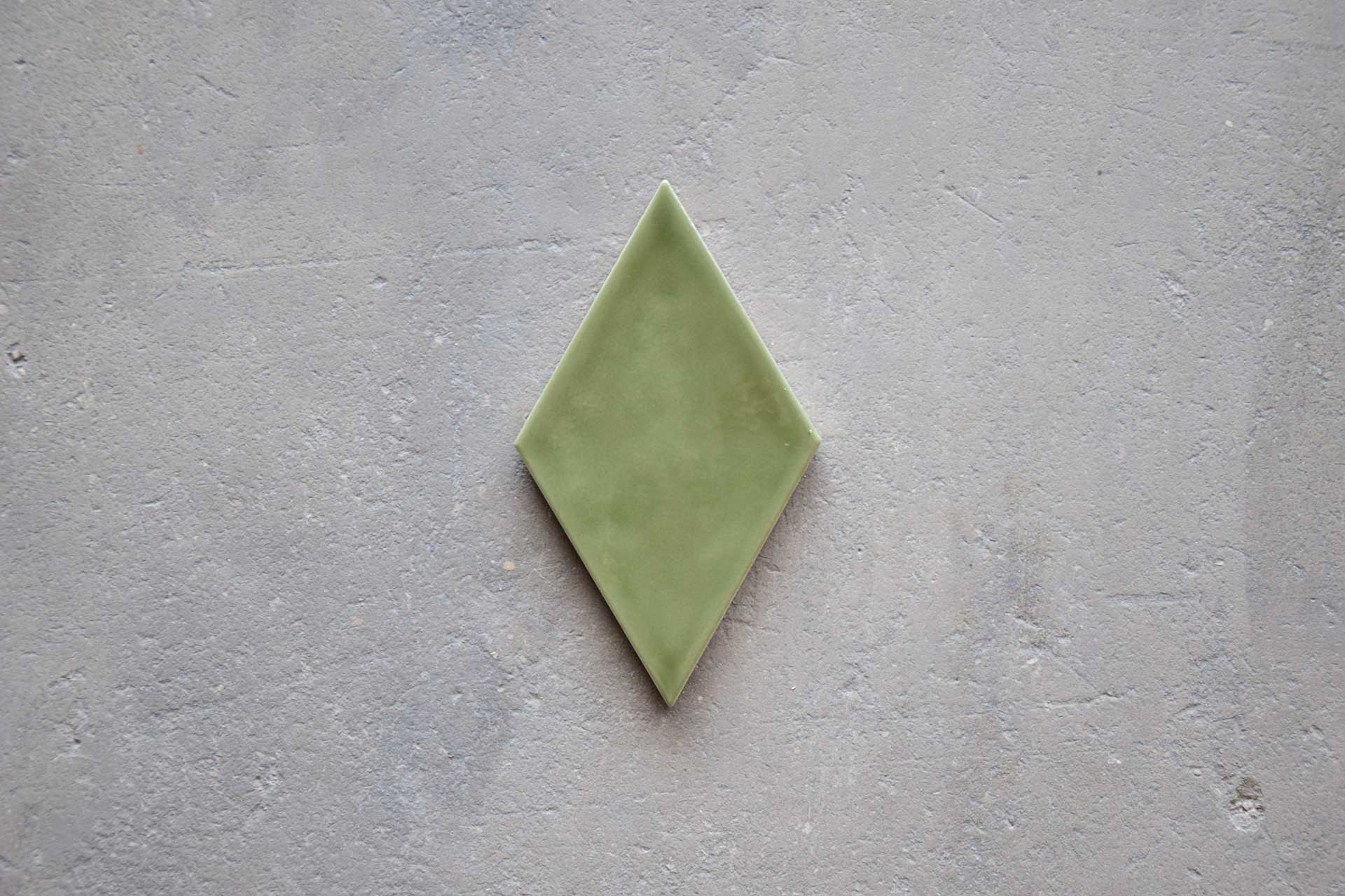 Azulejo Rombo Verde Brillo