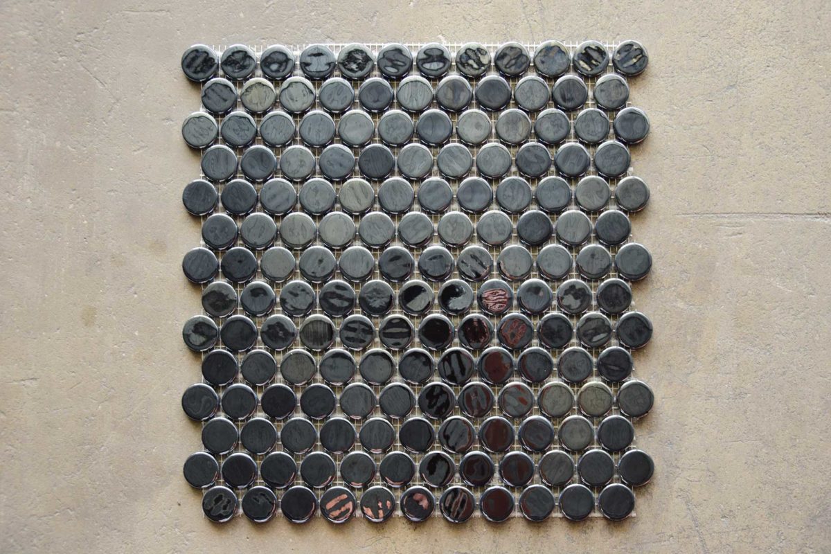 Gresite Redondo Negro Brillo