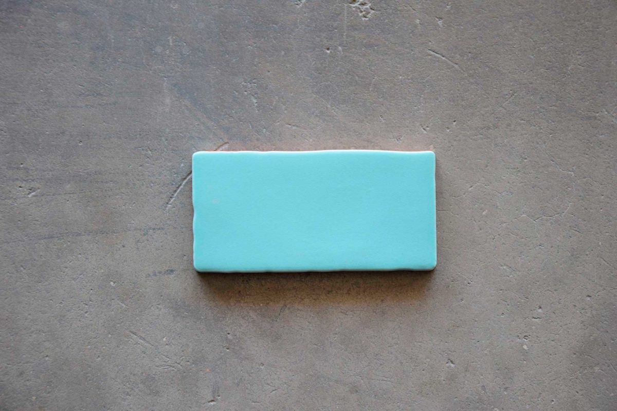 Azulejo antiguo pastel color turquesa