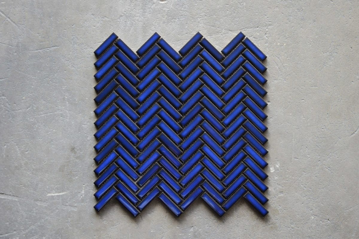 Malla Chevron Azul Brillante