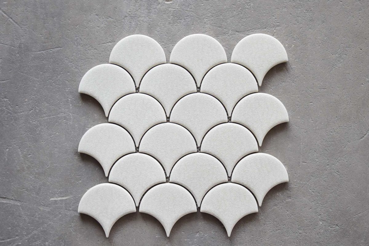 Malla Escama Blanco Brillo