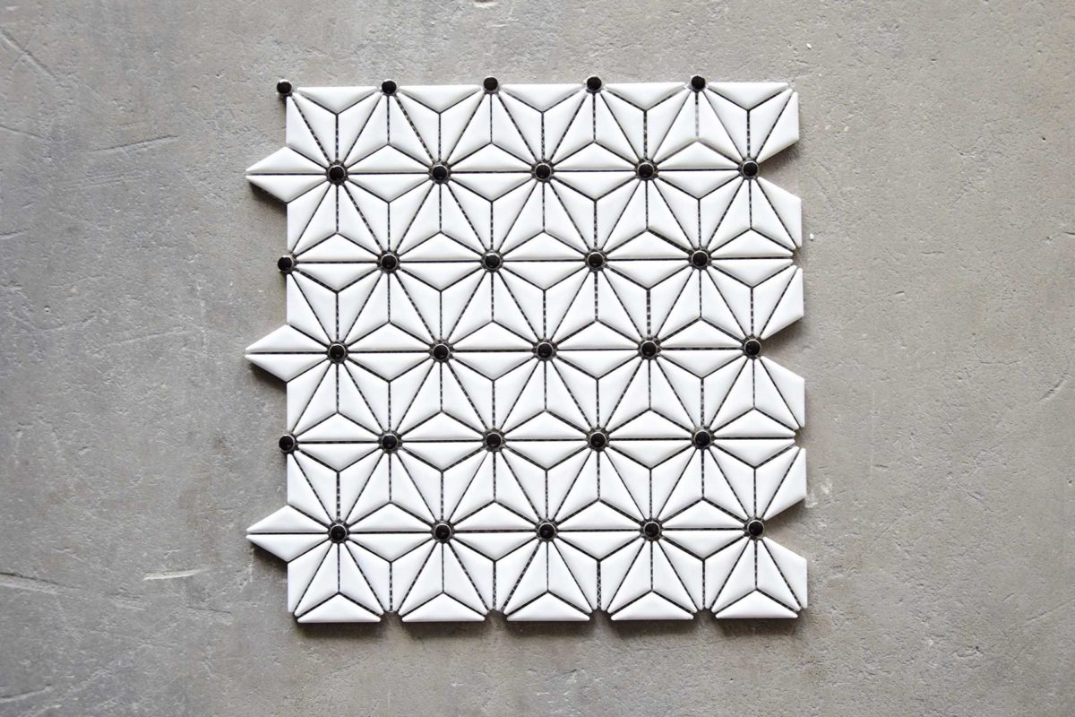 Azulejo en Malla Tokyo Blanco Brillo