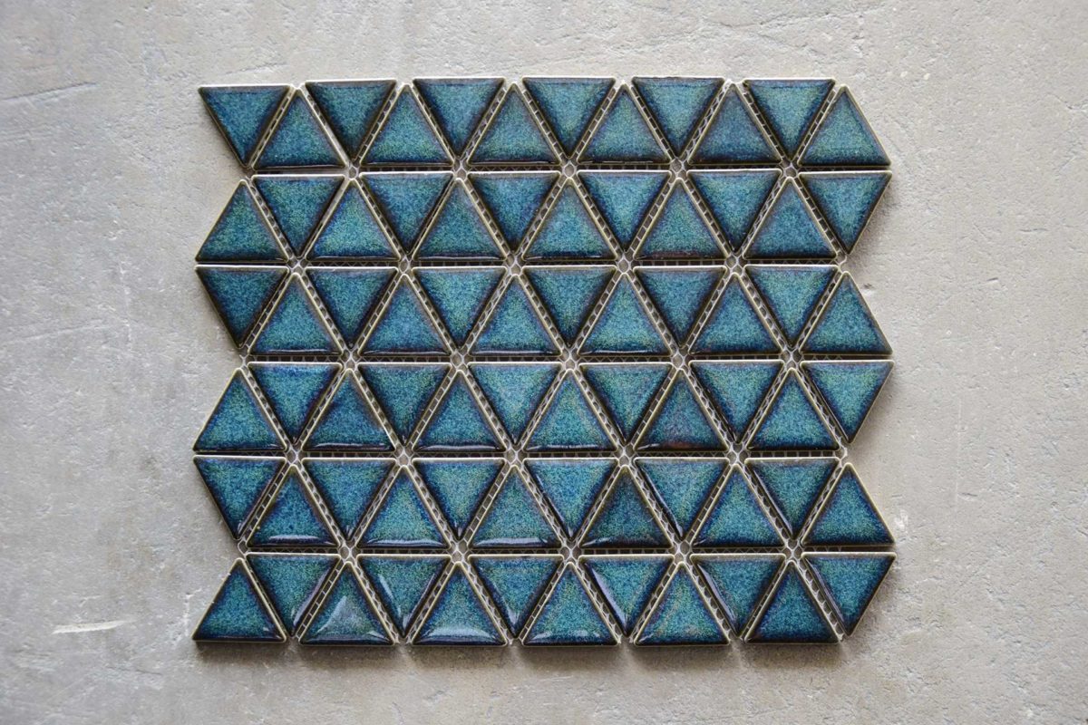 Azulejo Malla Triángulo Azul