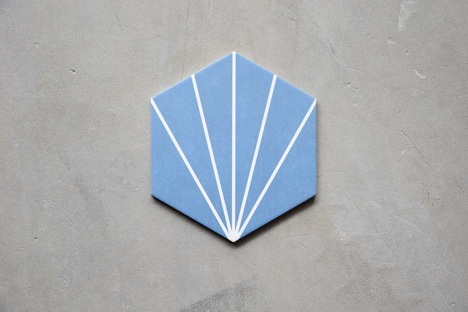 Porcelánico Hexagonal Azul