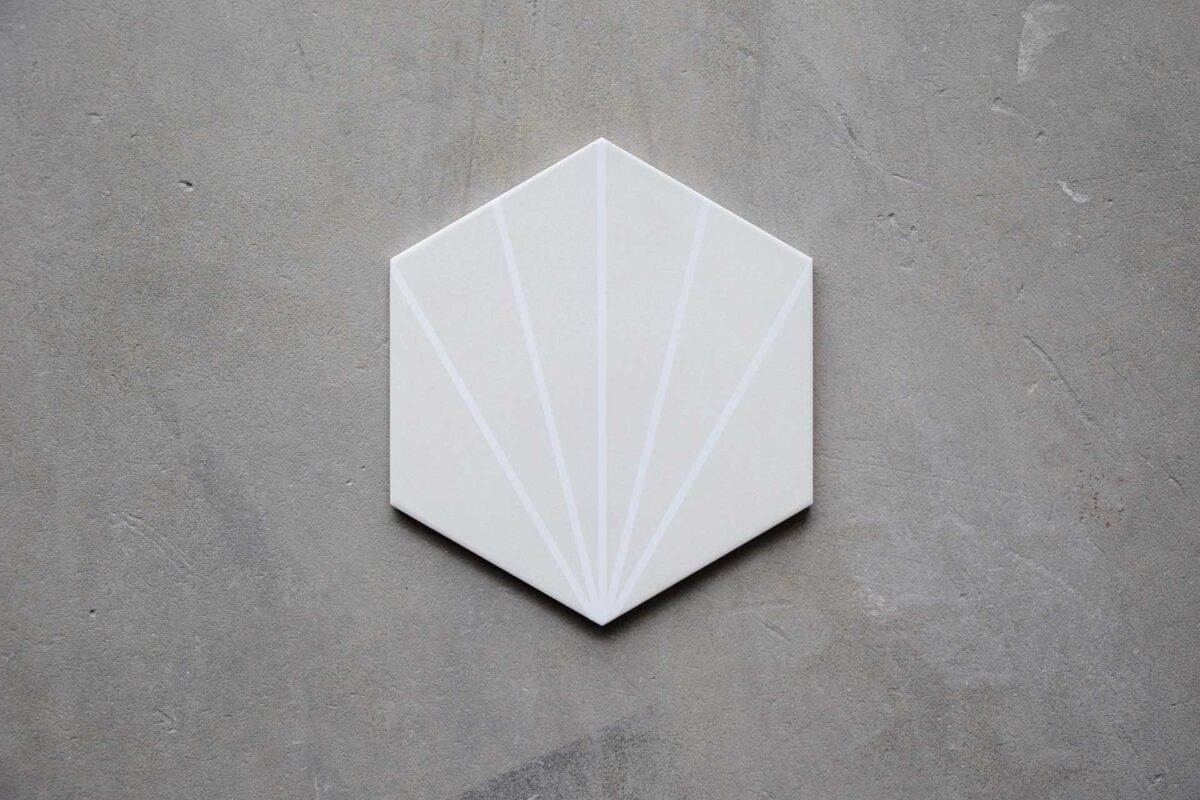Porcelánico Hexagonal Origami Perla