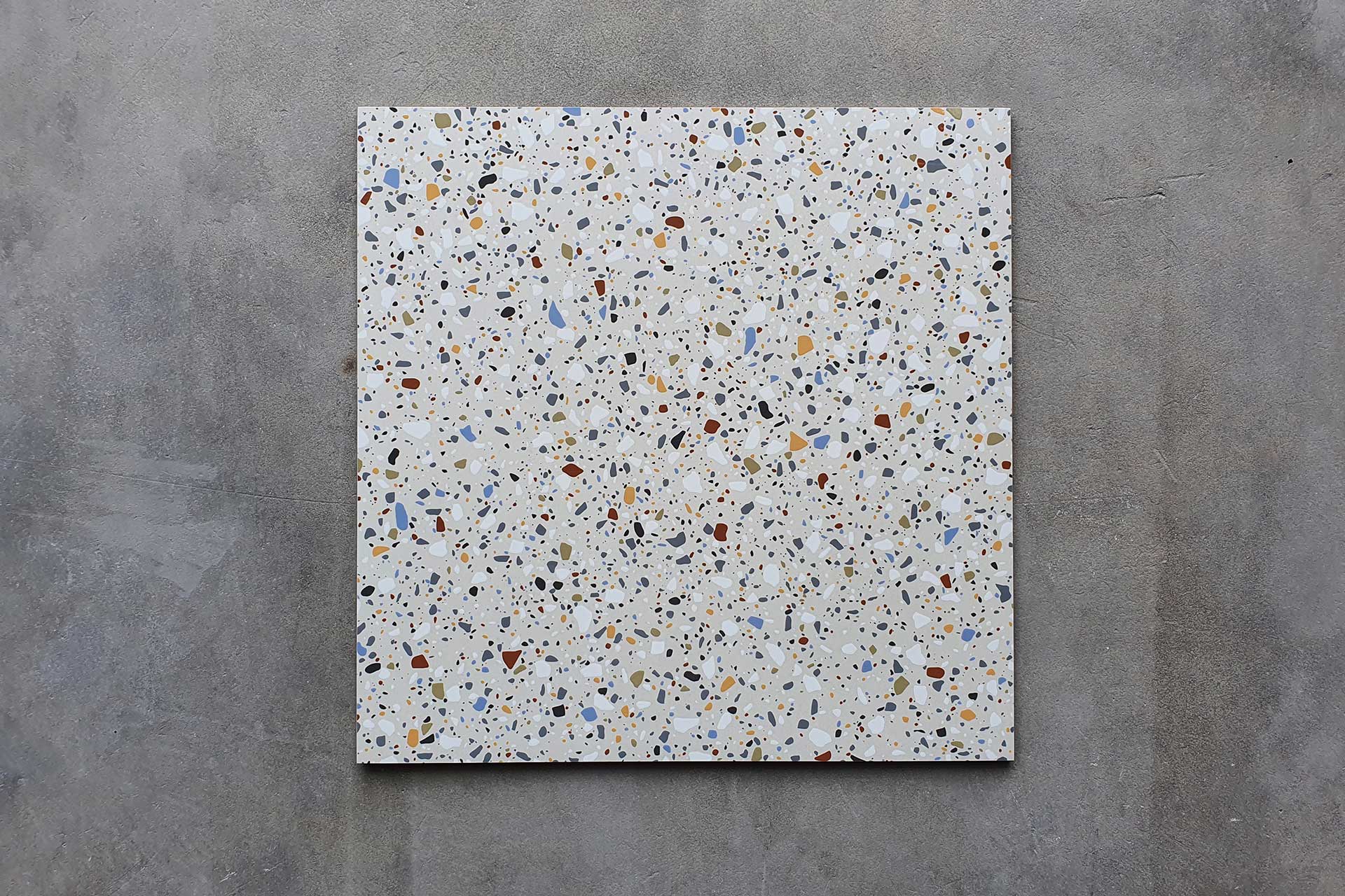 Azulejos porcelánicos terrazo vintage beige 60x60