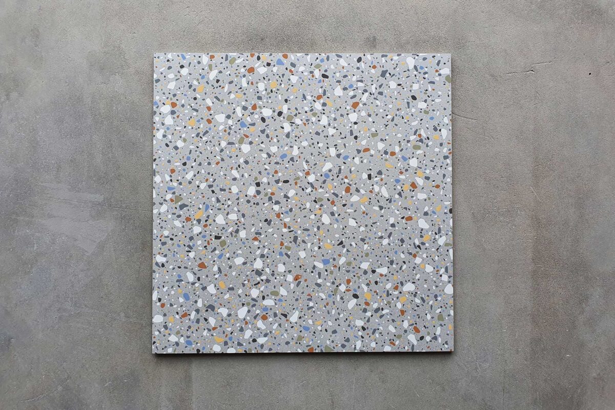 Azulejo porcelánico Terrazo Vintage Gris