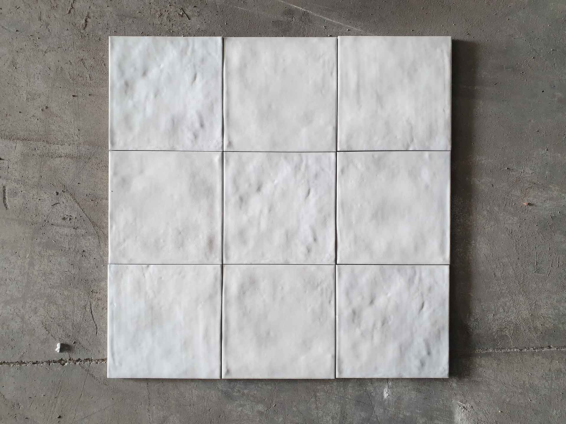 Azulejo porcelánico contemporáneo blanco 15x15