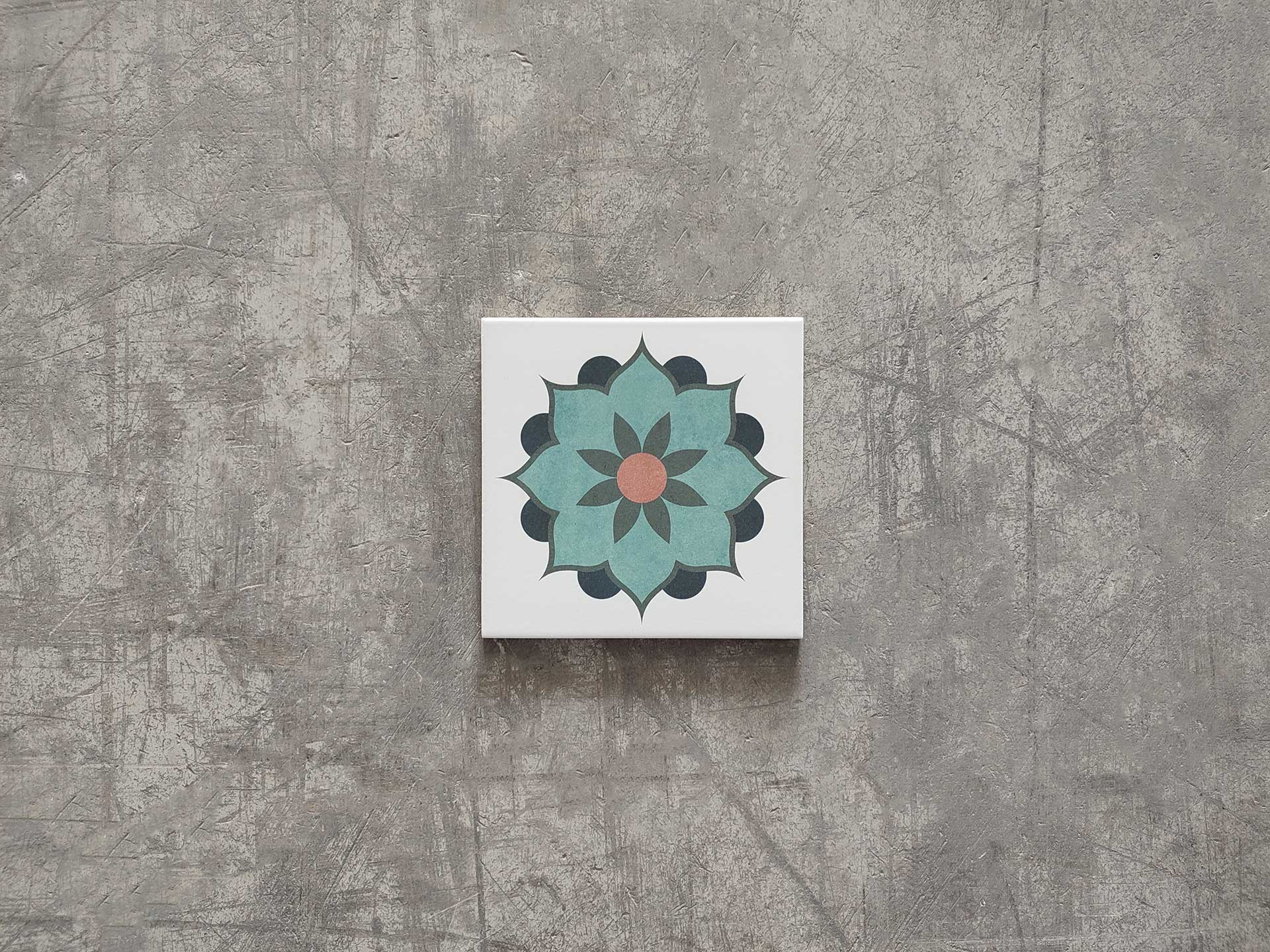 baldosa porcelánica artística hidráulica