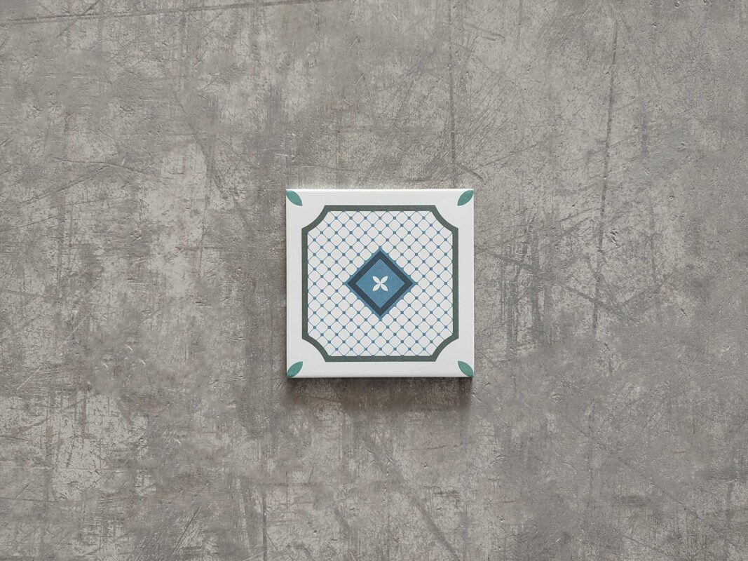 baldosa hidráulica artística colorida