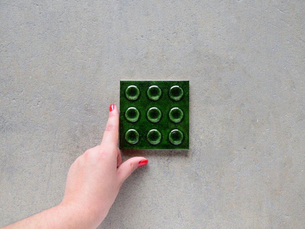 revestimiento verde craquelado brillante