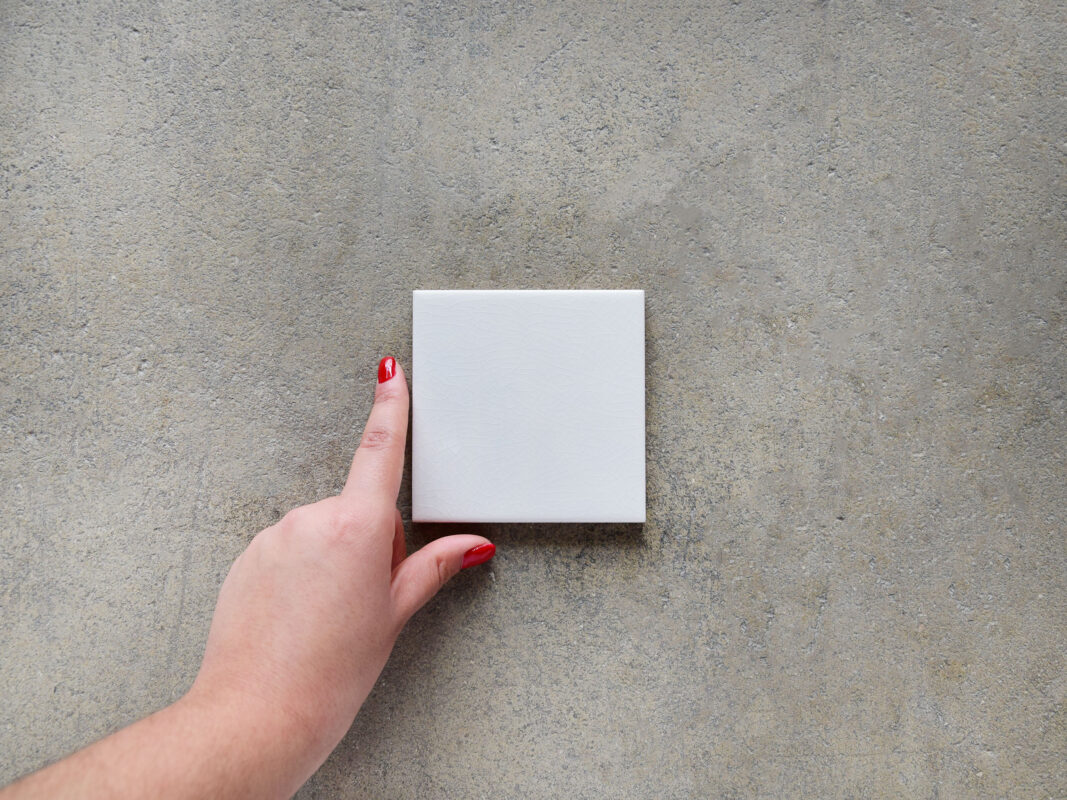 azulejo blanco artesanal brillante