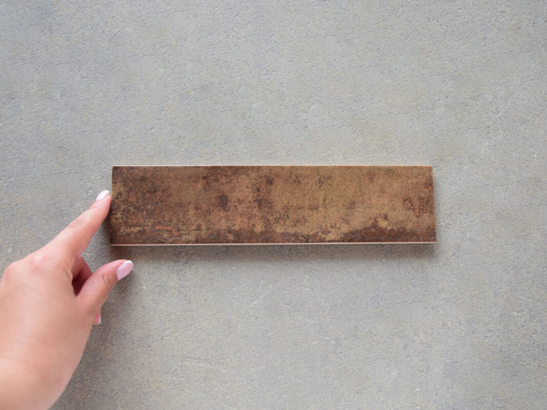 azulejo efecto acero oxidado